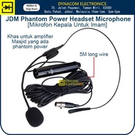 JDM EM603H PHANTOM POWER HEADSET MICROPHONE [ Mikrofon Kepala untuk Imam Masjid Surau]
