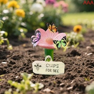 Flower Ceramic Watering Station Decorative Garden Stake with Self-Watering Spikes Pottery for Plants