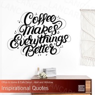 Sticker Cutting Coffee Coffee Decal Sticker Cafe Glass Wall Cafe Quotes