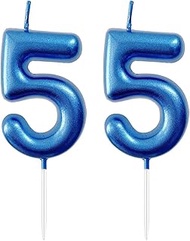 2.36" 55th Number Candles Birthday Gifts for Women Men Birthday Decorations Birthday Candles Numbers