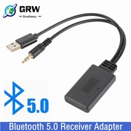 Grwibeou Universal Car Wireless Bluetooth Receiver USB 3.5Mm Aux Media Bluetooth 5.0 Music Player Audio Cable Adapter For BMW