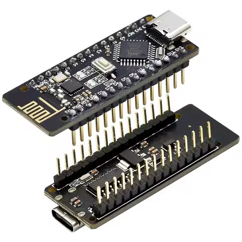 1pcs new RF-Nano for Arduino Nano V3.0, Micro USB Nano Board ATmega328P QFN32 5V 16M CH340, Integrat