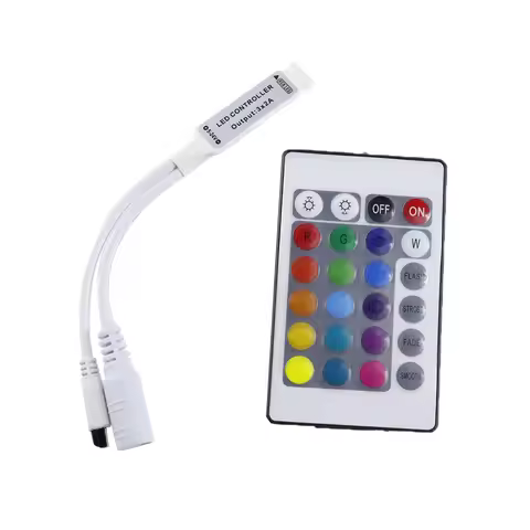 DC 12V RGB LED controller Mini 24 keys RGB IR Remote Controller for 3528 or 5050 RGB LED strips Smal