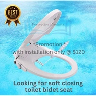 Toilet bowl bidet seat cover