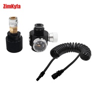 HPA SLP FLEX CO2 Regulator Valve W/100cm Low Pressure Remote Hose Coil Line to G1/2-14 .825"NGO Tank