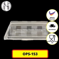 OPS-153 - BENXON Plastic Tray with Lock/Bakery Disposable Clear Food Box Hot Dog Box Roti Sosej - 10