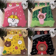 line friends brown 熊大 床單套裝 床上用品 床笠 枕頭袋 被套 兔兔 cony sally choco kakao friends ryan apeach 公仔 禮物 送禮 家居 
