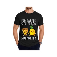 's Pineapple on Pizza Supporter T-Shirt - Hawaiian Pizza Slice & Pineapple Graphic Tee, Casual Short