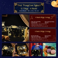 Premium Moon Cake Gift Box - Sample "Nylon Luu Moon" (2 Floors 4 Cakes)