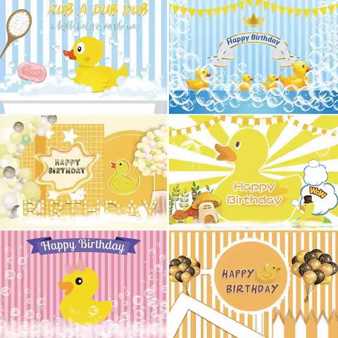 Cartoon Little Yellow Duck Theme Child Birthday Newborn Baby Shower Party My Little Prince Princess 