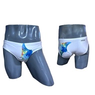 SW134 กางเกงว่ายน้ำผ้าไลคร่า สกรีนลายกราฟิก Awesome swimwear