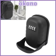 OKONO Combination Lock Box, Anti-Dust Black Key Lock Box, Security Wall Mounted Security Lock Box Ga