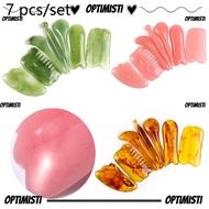 OPTIMISTI8E 7PCS/Set Facial Massage Tool Portable Body Spa Health Care Natural Resin