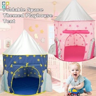 Rocket Ship Pop Up Kids Tent Foldable Space Themed Playhouse Tent Portable Pop Up Play Tent with Storage Bag  SHOPSBC3707
