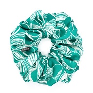 Birkin - Green Floral XXL Jumbo Satin Scrunchie