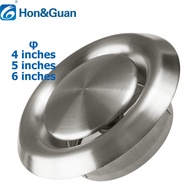 Hon&Guan 4  5  6  304 Stainless Steel Vents Outlet Round Adjustable Wall Air Vent Ventilation Cover 