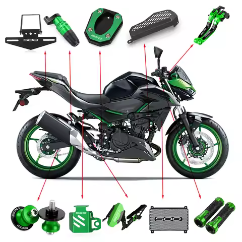 For Kawasaki Z 500 Z500 Accessories Exhaust Hanger Exhaust Brake Clutch Levers Handlebar Grips Guard