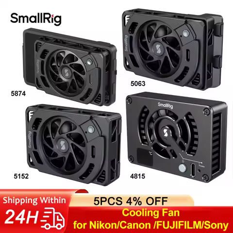 SmallRig Cooling Fan for Nikon ZR/Canon EOS R5 Mark II & R5/FUJIFILM/Sony ZV-E10 II/A7S III/A6700/FX