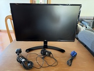 LG 24” LG24MP58VQ-P IPS LED Monitor with Power Adapter and Cables