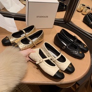 Mary Jane Shoes - Plush Fur Comfortable Flat Shoes for Women