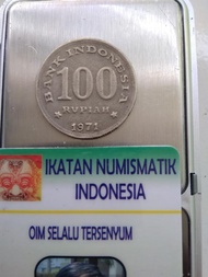 Koin 100 Rupiah tahun 1971 Tebal Bergerigi berat diatas 11 Gram