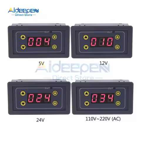 Delay Relay Module 5V 12V 24V Timer Relay 0.01S-999Min Digital Timer Cycle Delay Switch Module AC 22