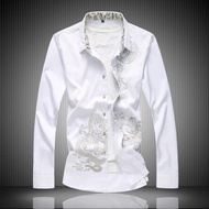 KEMEJA T-Shirt/Shirt/Men/Dragon/Chinese Style Shirt High-Grade Dragon Pattern