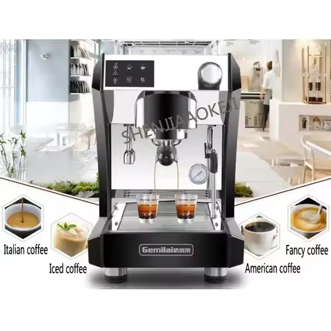 Desktop 220v Italian Coffee Machine 1.7L Steam Double Boiler Double Pump 15BAR Full Semi-automatic S
