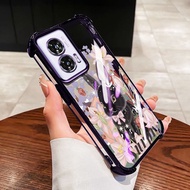 VRQR for Motorola Moto G85 Edge 50 60 Fusion 5G Edge 60S 60 5G Casing Lovely Black Rabbit Clear Shoc