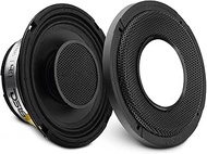 DS18 PRO-HY6.4MSL 6.5" Shallow Hybrid Mid-Range Car Audio Loudspeaker with Built-in Driver and Grill