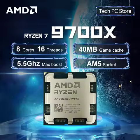 NEW AMD R7 9700X L3=32M 3.8GHz 8-Core 16-Thread Processor 65W Ryzen 7 9700X 4NM DDR5 Socket AM5 but 