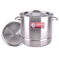 ZEBRA 28 X 28CM STOCK POT W/ RICE STEAMING PLATE