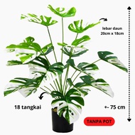 POHON MONSTERA JUMBO ARTIFICIAL DAUN MONSTERA PLASTIK POT MONSTERA