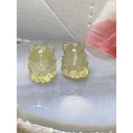 Yellow Citrine Nine Tail Fox Bracelet Buckle/ 黄水晶九尾狐滴溜/ DIY pendant/ charm
