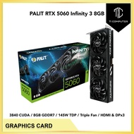 PALIT GeForce RTX 5060 Infinity 3 8GB GPU GDDR7 DLSS 2 RT 4th Gen Triple Fan HDMI DP Used Graphic Ca