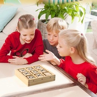 Kids Wooden XO Tic‑Tac‑Toe Game,Classic 3x3 Noughts And Crosses Table Toy