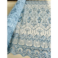 Ethnic embroidered tulle fabric