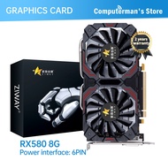 ZIWAY RX 580 8G 2048SP Graphics Cards 1206Mhz 256Bit GDDR5 GPU RX580 Video Card