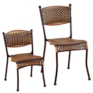 HY-16🎁Rattan Chair Woven Rattan Chair Backrest Stool Household Dining Chair Low Stool Small Rattan Chair Single Baby Sto