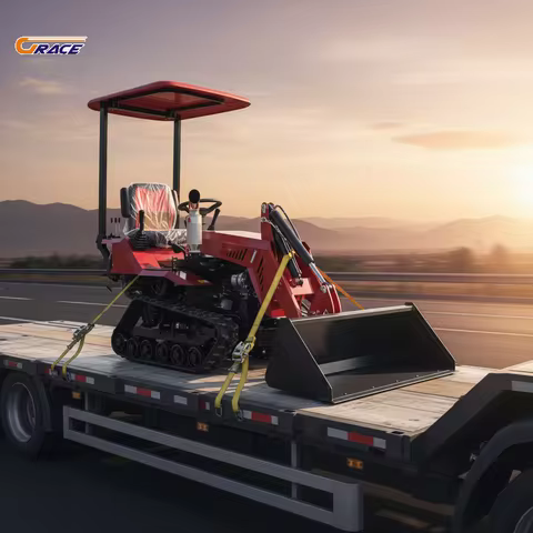 Customize Multi function farm tractor with ditching rotary tiller excavator bucket and bulldozer bla