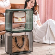 Fully Transparent Acrylic Big Bag Display Box Shelf Figurine Cosmetic Storage