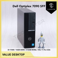 Dell Optiplex 7090 SFF Intel i5-11500 16GB RAM 512GB NVMe SSD Win 11 Pro Refurbished Desktop PC