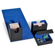 【BBI】-Card Deck Box Premium Card Box with Flip Dice Tray  Card Deck Case Storage Box for Sports Play