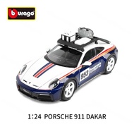 B 1: 24 Porsche 911 Dakar 718 918 Convertible Sports Car Simulation Alloy Car Model
