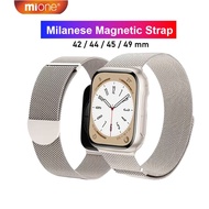 MIONE Smart Watch Strap Magnetic Slim Strap Stainless Steel Metal band For Watch 7 8 Ultra SE Metal 