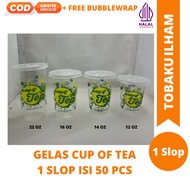 Starindo 50pcs patterned cups 12oz, 14oz, 16oz, 22oz/plastic juice cups/ice tea cups/drink cups