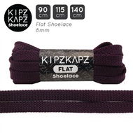KIPZKAPZ FS33 Purple Burgundy 90cm 115cm 140cm - Flat Shoelaces Flat Shoelaces 8mm
