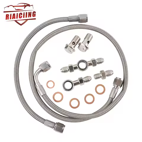 Turbo Oil Feed Line Kit For Mitsubishi TD04 TD05 TD06 SUBARU EJ20 EJ25 AVCS Type Engines & Engine Pa