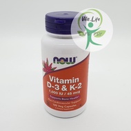 Now Vitamin D3 & K2 1000 IU / 45 mcg - 120 veg caps