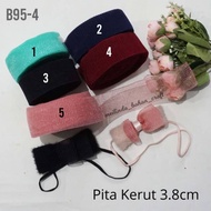 P95-4 3.8 cm pleated organza ribbon Rp. 10,000 yards Rp. 90,000/ 10 yards Rp. 200,000/ 25 yards